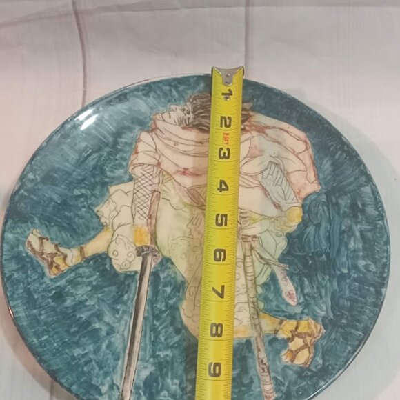 Young Samurai Hand Painted Plate - Vintage 1979 Signed- Artist L.P. Cole - Picture 14 of 15